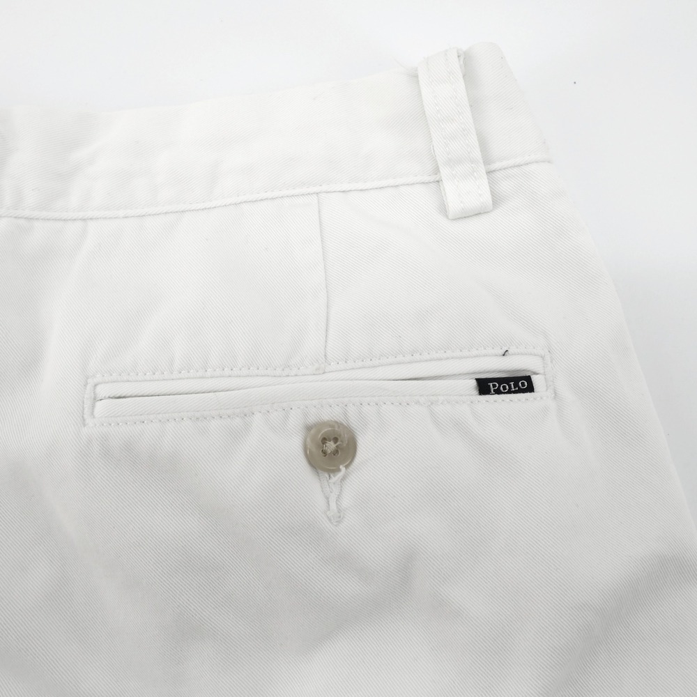 Polo Ralph Lauren White Chino Flat Front Casual Pants Mens 34X29 - Minor Flaws